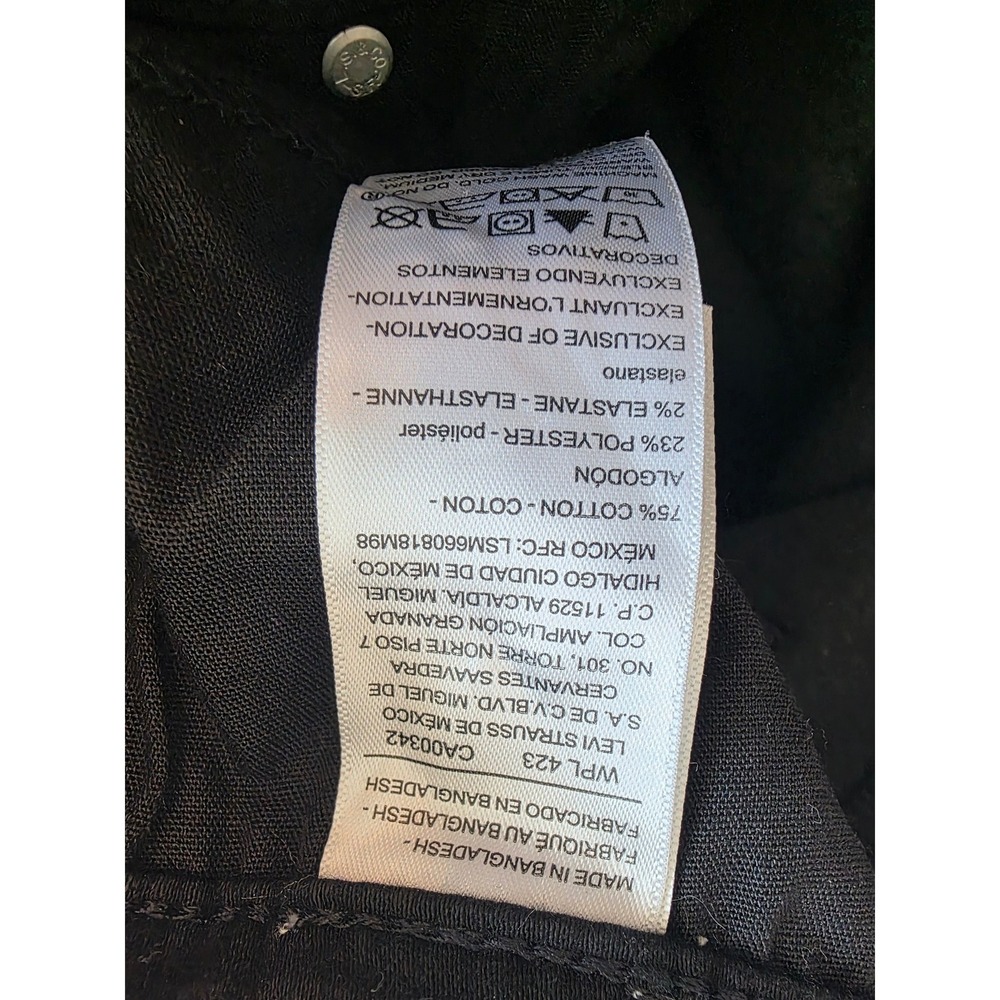Signature by Levi Strauss & Co Womens Mid Rise Skinny Jeans Black 12L - Picture 6 of 14